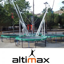 Trampoline Bungy 4 pistes sur Remorque